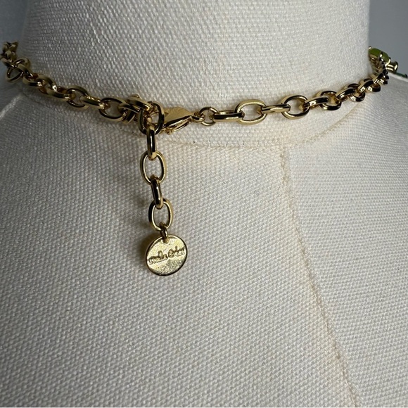 Stella & Dot Linden Shades of Green Stone Cluster Bib Statement Necklace - Picture 3 of 6